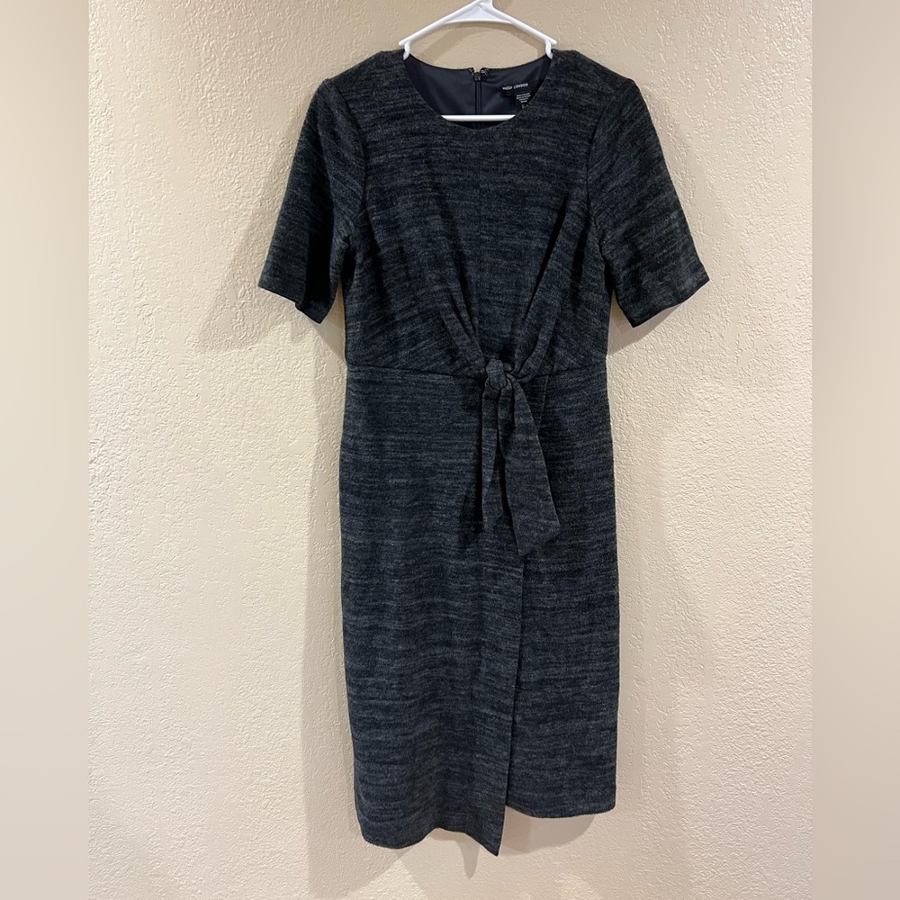 Maggy London Dark Gray Midi Dress